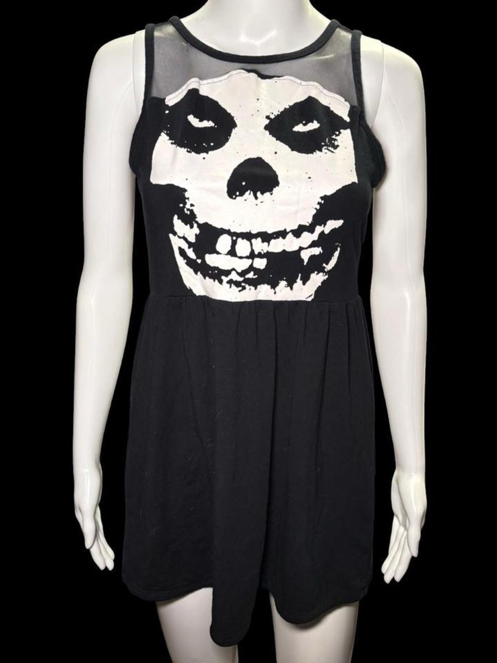 Hot Topic Black Dress with White Skull Graphic